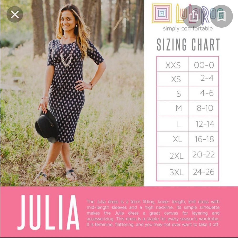 Lularoe 3 Julia dresses xxs - Picture 6 of 6